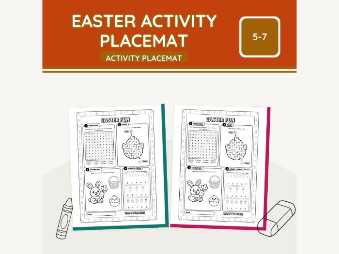 Easter Activity Placemat Word Search | 2 pp