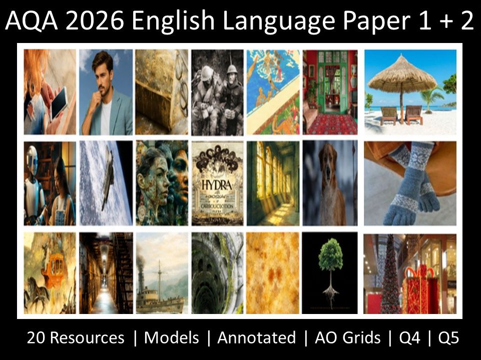 AQA 2026 GCSE English Language Paper 1 + Paper 2 Complete Support Bundle