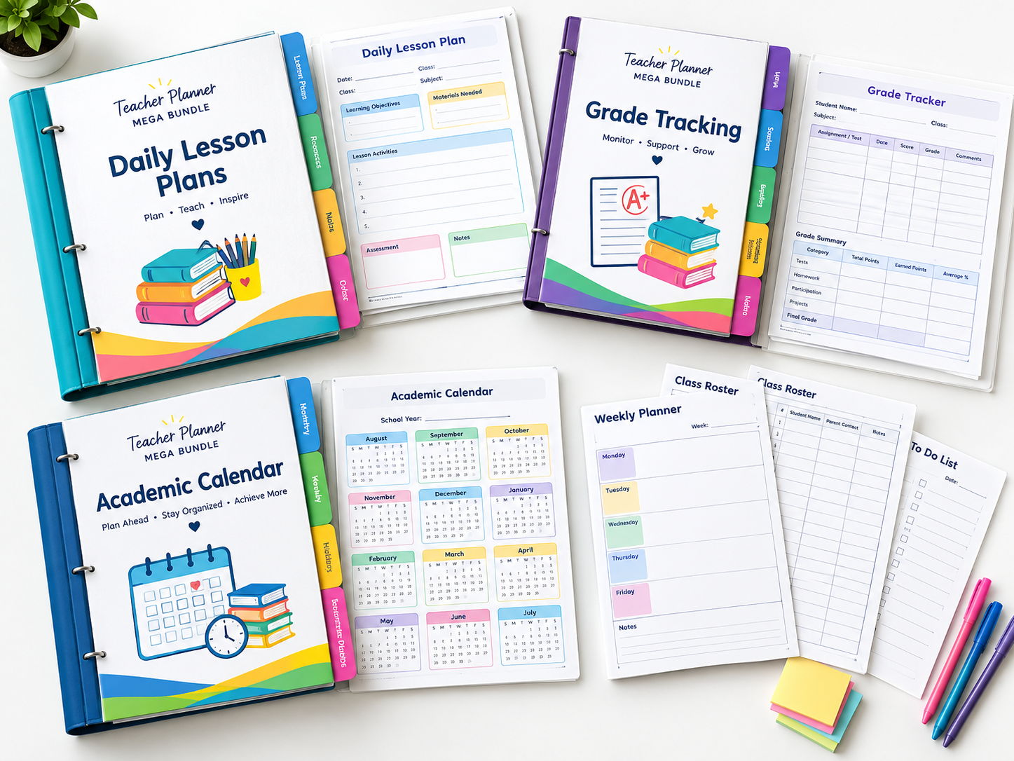 Ultimate All-In-One Teacher Planner Mega Bundle 2026-2027 | Lesson Planning, Assessment & Classroom Management Kit
