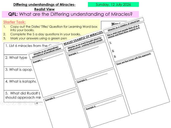 Differing Understandings of Miracles – Realist Views