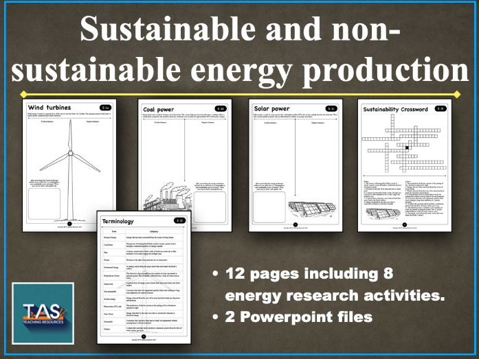 Sustainable and Non-Sustainable Energy Production Research Pack