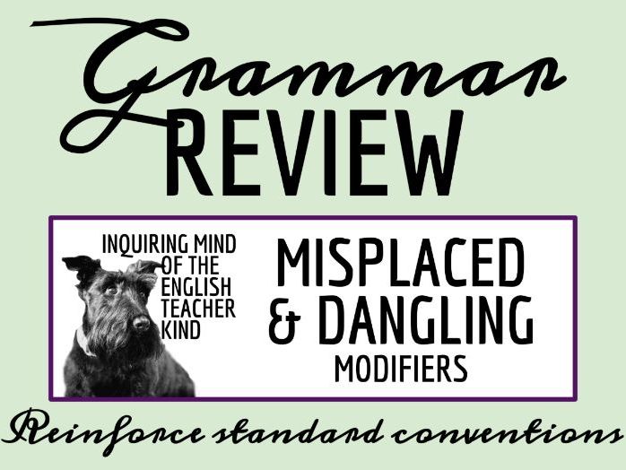Grammar Review Worksheet on Misplaced and Dangling Modifiers with Answer Key