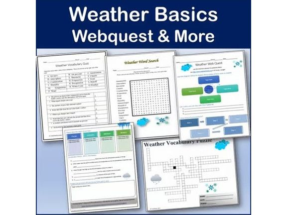 Weather Webquest | Editable Digital Science Activities & Puzzles