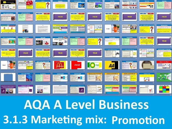 3.1.3 Marketing mix: Promotional mix - AQA A Level Business (2026 specification) First exams 2028