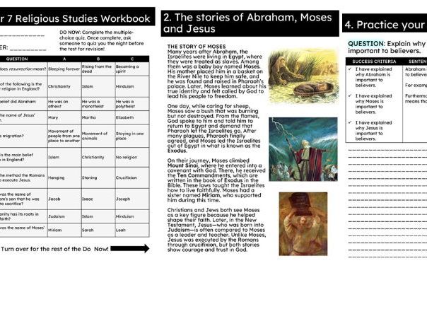 ETHICS Introduction to RE / RS Workbook AND PowerPoint (COVER/REVISION Resource)