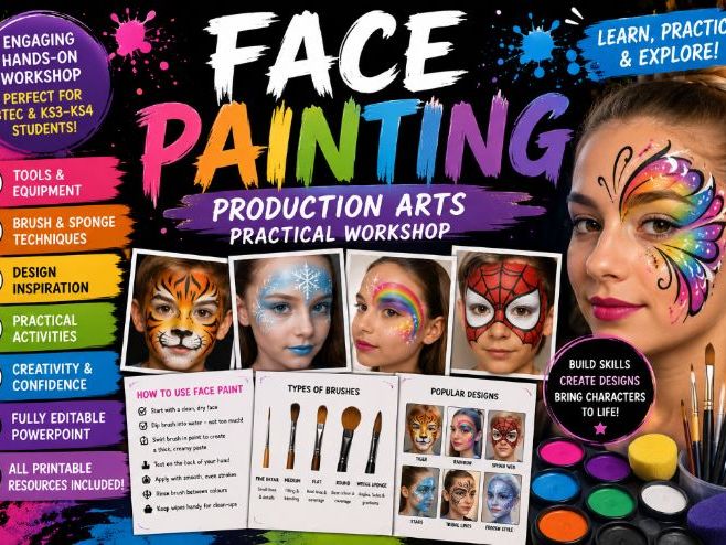Face Painting – Production Arts Practical Workshop