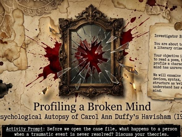 Havisham by Carol Ann Duffy | Poem Analysis Deck | Murder Mystery