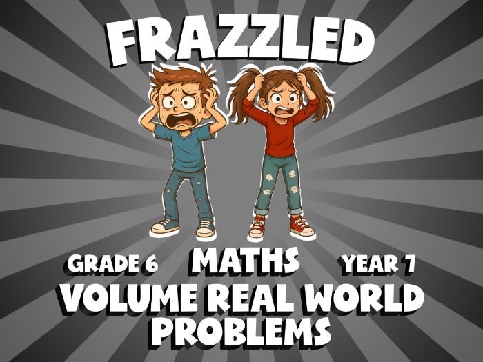 Volume Real World Problems FRAZZLED Maths Game | No-Prep Year 7 Review Activity