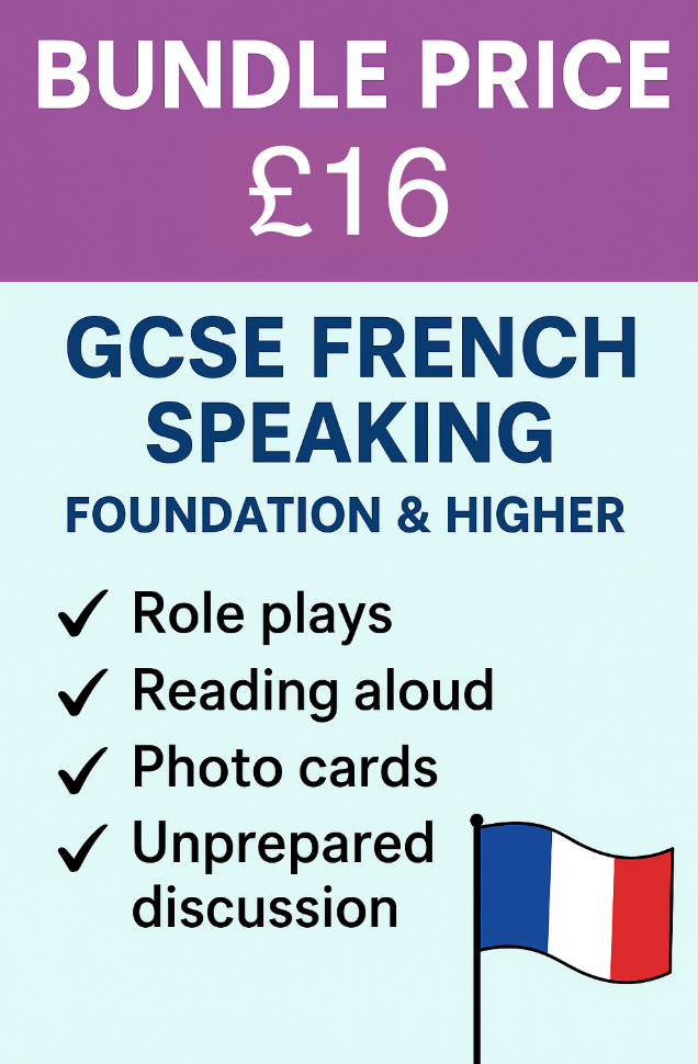2026 AQA GCSE French Speaking Complete Bundle – Higher & Foundation Tier