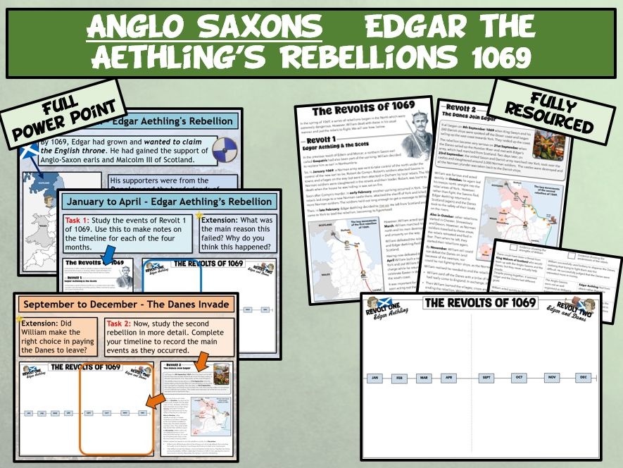 GCSE Anglo Saxons L14 - The 1069 Rebellions of Edgar Aethling