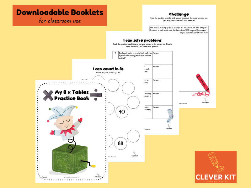 8 Times Tables Activity Booklet