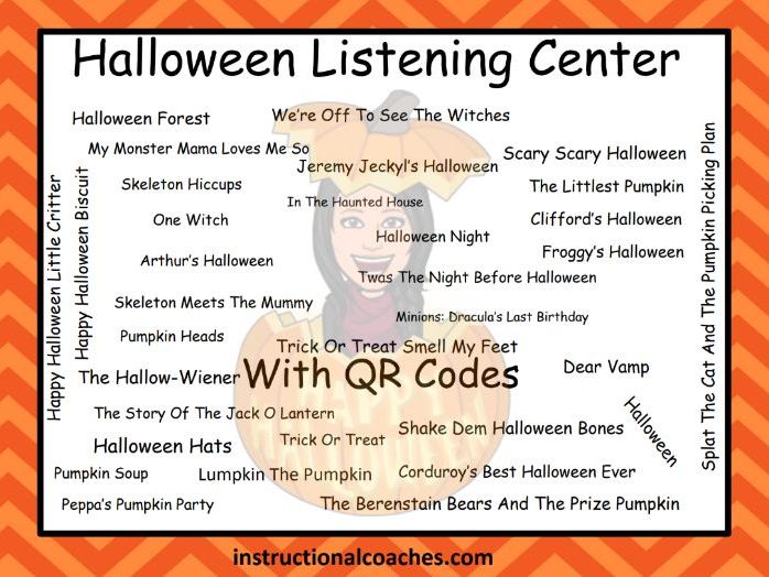Halloween Listening Center with QR Codes (32 books)