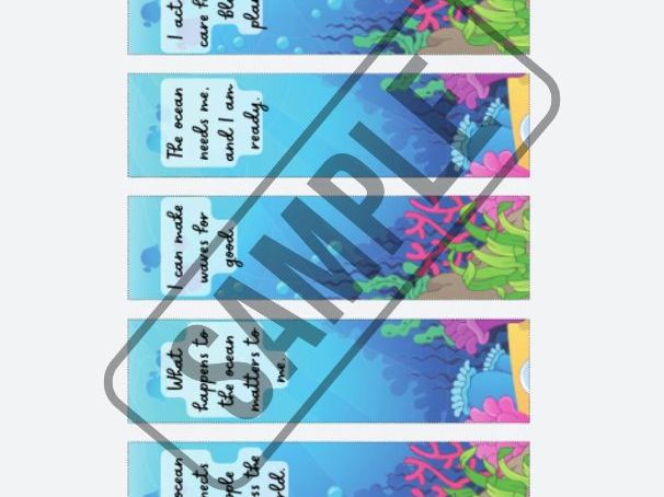 Ocean Positive Affirmation Bookmarks