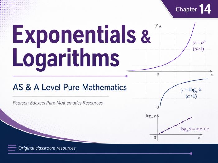 14 - Exponentials and Logarithms Teacher Pack - Pearson Edexcel AS/A-Level Pure Mathematics