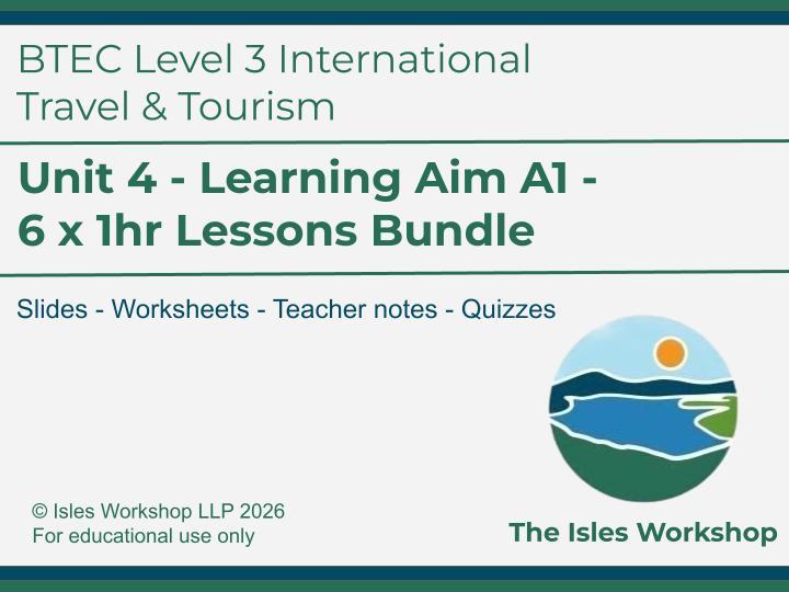 BTEC International L3 Travel & Tourism Unit 4 A1