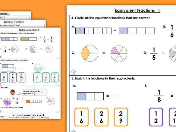 Youtube equivalent fractions picture