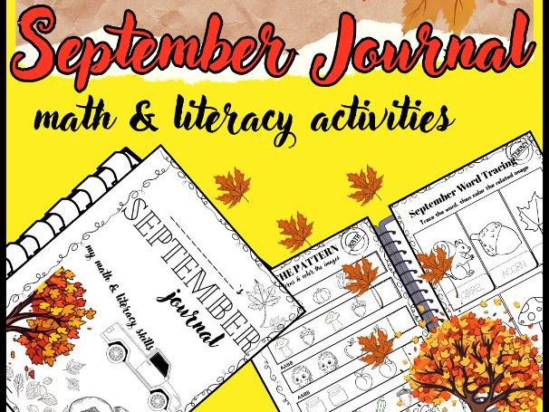 September Journal for Pre-K | Literacy & Math Activities