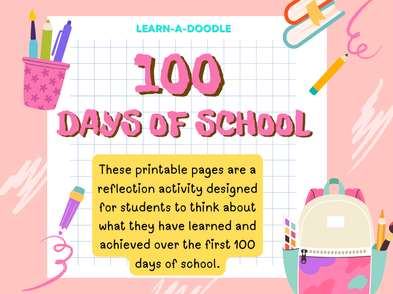 100th Day of School: Tick-the-Box Activity for Students to Reflect on Growth