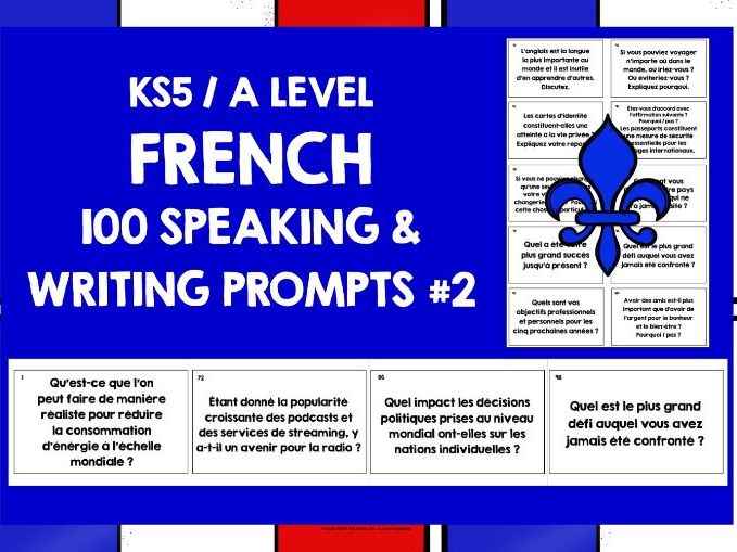 FRENCH SPEAKING & WRITING PROMPTS #2