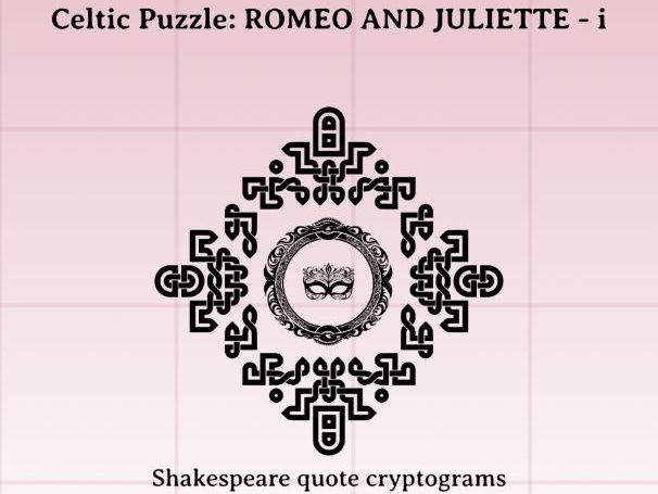ROMEO AND JULIETTE  I - Shakespeare quote cryptograms
