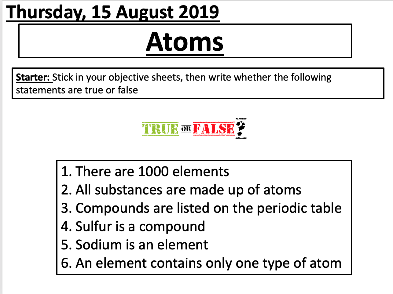 C1 - atomic structure