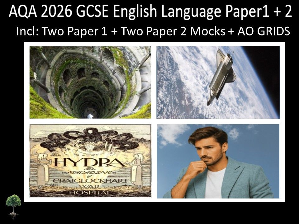 Four AQA 2026 GCSE English Language Paper 1 & 2 Mocks | AO Grids