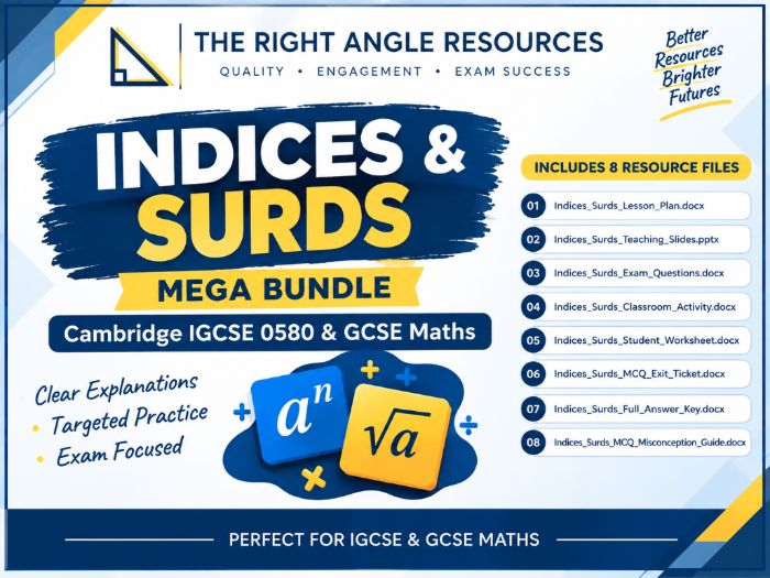 Indices & Surds Mega Bundle | Cambridge IGCSE 0580 & GCSE Maths