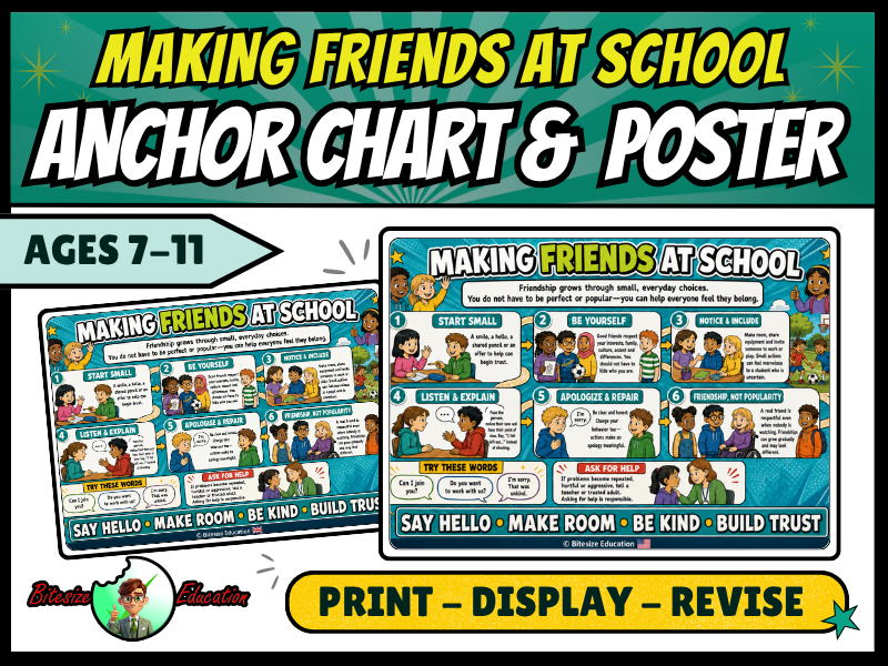 Making Friends | Back to school | Anchor Chart & Poster | KS2