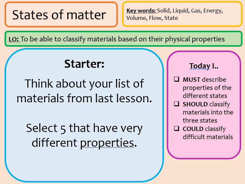 KS3 States of matter