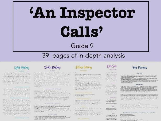 Grade 9 GCSE English Literature : An Inspector Calls Notes