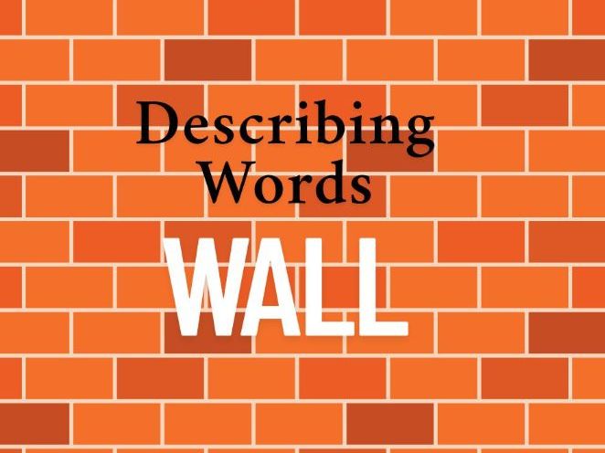 Describing Words Wall Display