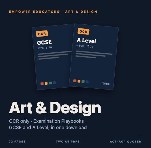 Art & Design — OCR | GCSE (J170–J176) + A Level (H600–H606) | 73 Pages