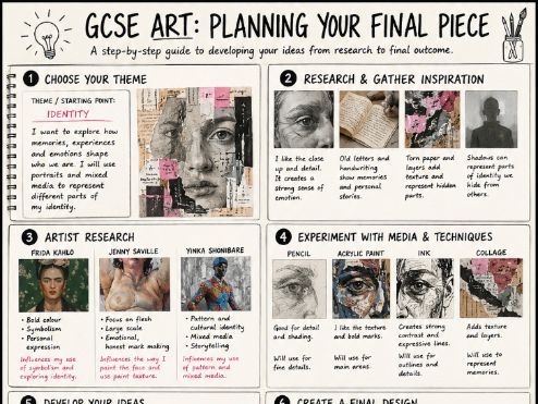 GCSE Art Identity - how to plan your final piece