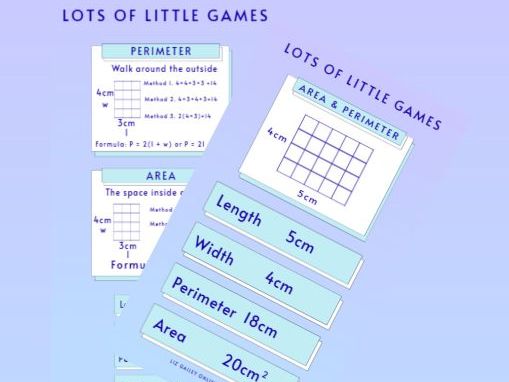 Area & Perimeter Compare Cards