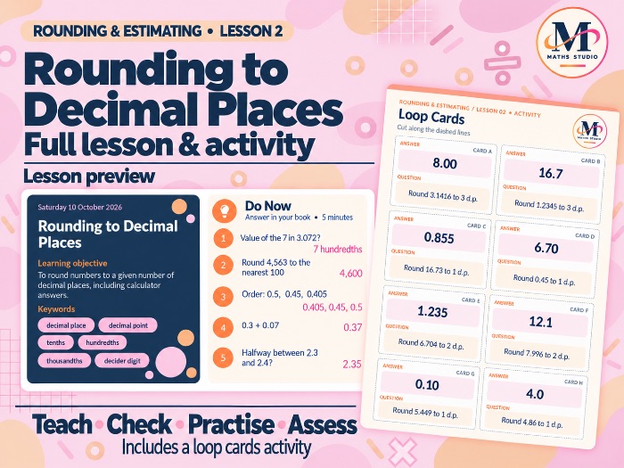 Rounding Decimal Places | Lesson & Activity