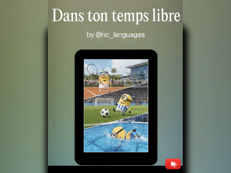 011. FRENCH SONG Year 7. Unit 11: Dans ton temps libre (Présent) (Lyrics, Worksheet and Answer key)