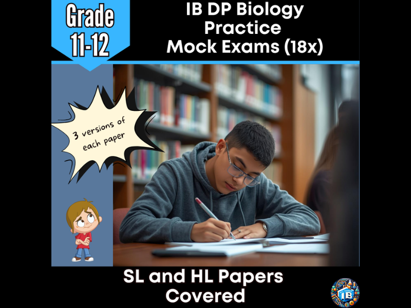 IB DP Biology 2026 - Practice Mock Exams: 3 Versions - 18 Papers