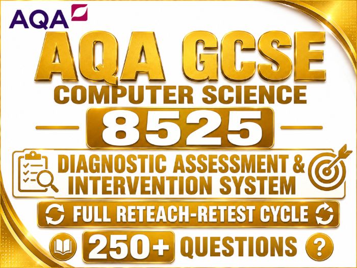 AQA GCSE Computer Science 8525 Diagnostic Assessment & Intervention System | 250 Questions