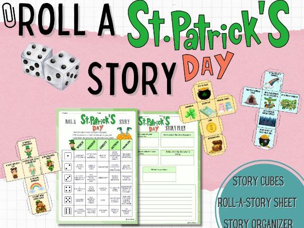 St Patrick’s Day Creative Writing Dice Game | Differentiated Story Planning | KS1 KS2 ESL EAL