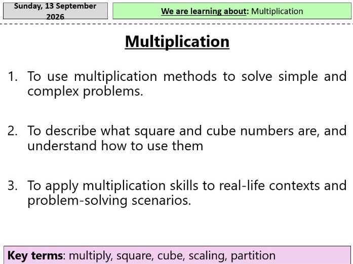 GCSE maths multiplication