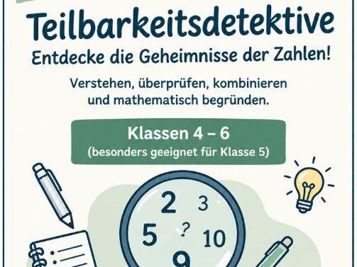 Teilbarkeitsregeln  Arbeitsblätter Klasse 5