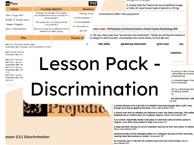 2.3.1 Discrimination Lesson Pack