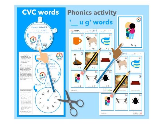CVC 'ug' Words Activity (Phase 2/3 Words)