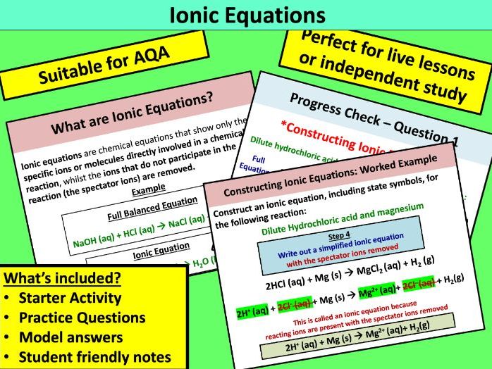 Ionic Equations