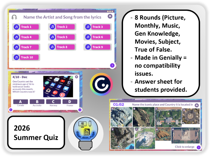 2026 Summer End of Term Quiz