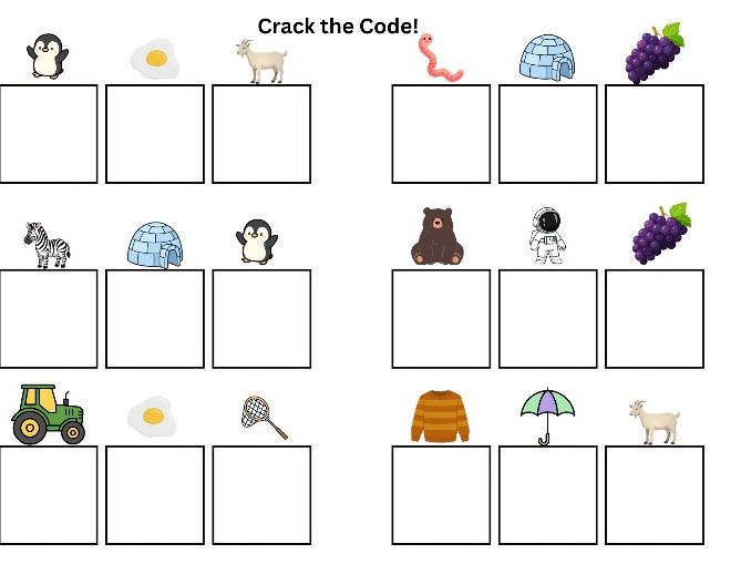 Crack the Code CVC Activity