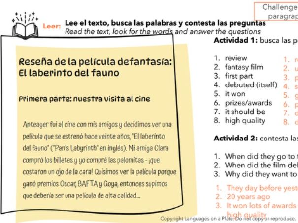 ¿Fuiste al cine ayer? - Films in the Past Timeframe Spanish - did you go to the cinema yesterday?