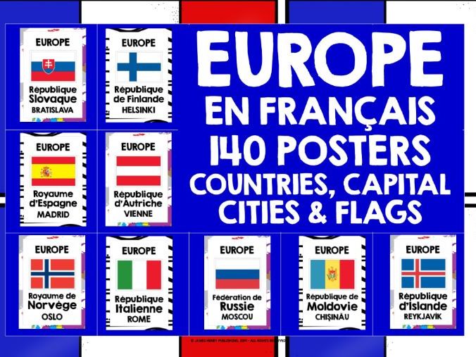 FRENCH EUROPE POSTERS EN FRANÇAIS Teaching Resources