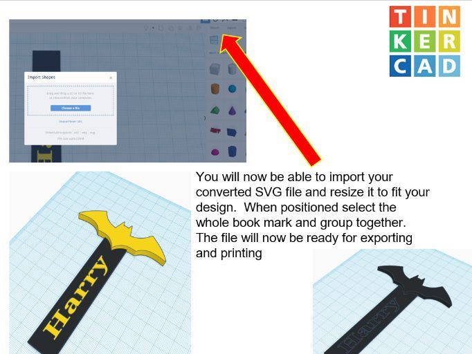 Tinkercad Bookmark Year 4-8