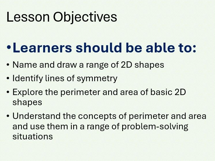 2D shapes Area and Perimeter. Maths Functional Skills L2 GCSE Full Lesson